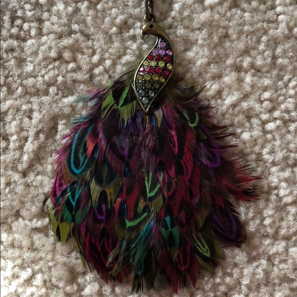 NWT❗️Feathered Peacock Necklace